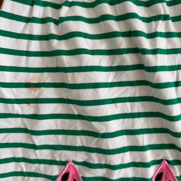 Classic Whimsy 4T Green Striped Watermelon Dress - Picture 2 of 2